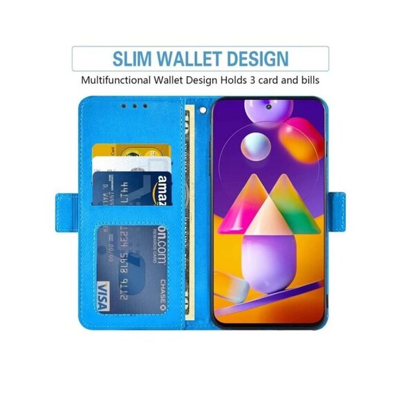 Samsung Galaxy M31s Phone Case with Tempered Glass Screen Protector and Flower L - Picture 2 of 8